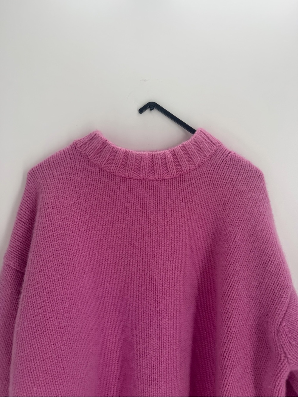 Cos Chunky Pure Cashmere Crew Neck Sweater In Pink